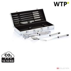 Set da barbecue da 12 pezzi in scatola di alluminio, argento, XDP422.182