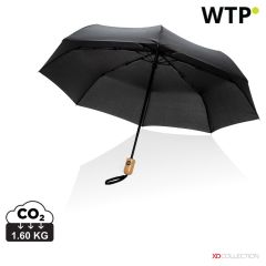 21 Impact AWARE RPET 190T bambus kišobran s automatskim otvaranjem/zatvaranjem, crno, XDP850.611