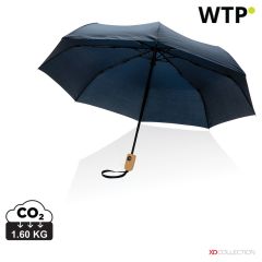 21 Impact AWARE RPET 190T bambus kišobran s automatskim otvaranjem/zatvaranjem, plava mornarica, XDP850.615