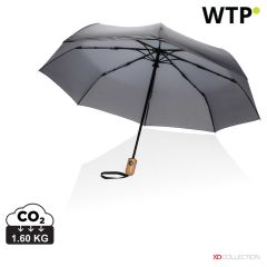 21 Impact AWARE RPET 190T bambus kišobran s automatskim otvaranjem/zatvaranjem, tamno siva, XDP850.612