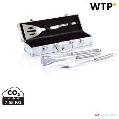 Set da barbecue da 3 pezzi in scatola di alluminio, argento, XDP422.172