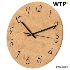Bambus Wanduhr, Beige, VA303-20
