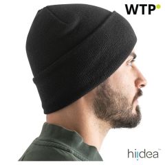 CARL, dvoslojna mehka pletena unisex kapa iz recikliranega poliestra (100% rPET), modra, 99038-134