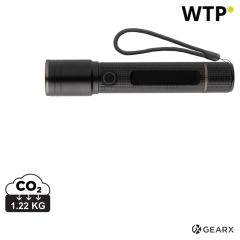 Torcia ricaricabile USB in alluminio riciclato Gear X RCS, nero, XDP513.901