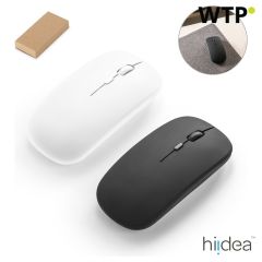 KHAN, Drahtlose Maus mit 500mAh Akku aus recyceltem ABS (100% rABS), Weiß, 97129-106