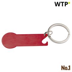 Metall-Schlüsselring Stickit, Rot, EG158305