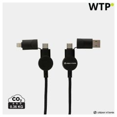 Oakland RCS recyceltes Kunststoff 6-in-1 Schnelllade 45W Kabel, Schwarz, XDP302.701