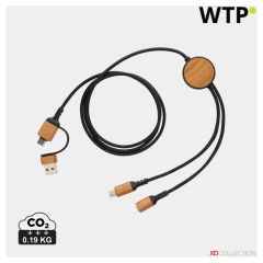 Ohio RCS zertifiziertes recyceltes Kunststoff 6-in-1 Kabel, Schwarz, XDP302.861
