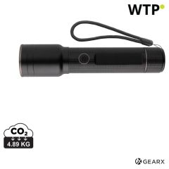 Torcia pesante ricaricabile USB in alluminio riciclato RCS, nero, XDP513.931