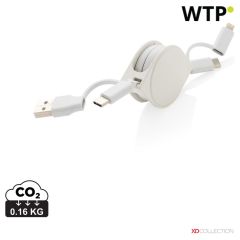 RCS Standard recycelter Kunststoff und TPE 6-in-1 Kabel, Weiß, XDP302.663