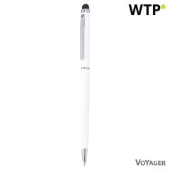 Reciklirani aluminijski kemijski olovka, touch pen, bijela, VA631-02