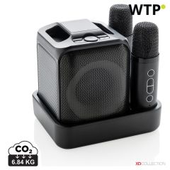 Singvibe RCS set za karaoke iz reciklirane plastike z dvema mikrofonom, črna, XDP331.0601