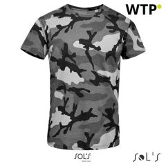 SOLS CAMO HERREN - T-SHIRT MIT RUNDHALSAUSSCHNITT, grau, EGSO01188GRC-S