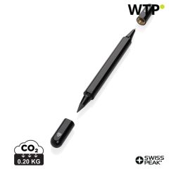 Swiss Peak Storm RCS recycled aluminium dual tip pen, crno, XDP611.251