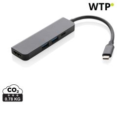 Terra RCS reciklirani aluminijski hub s HDMI ulazom, siva, XDP308.652
