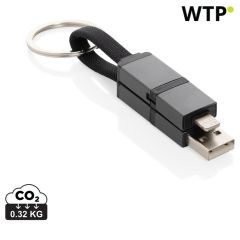 Terra recyceltes Aluminium 4 in 1 60W Schnelllade-Kabel, grau, XDP302.7602