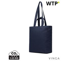VINGA Hilo AWARE recycelte Canvas Zip-Tasche, blaue Marine, XDV7620525