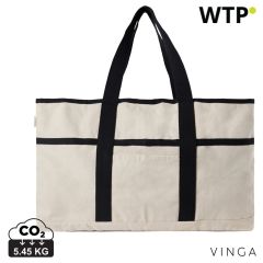 VINGA Volonne AWARE Strandtasche aus recycelter Leinwand, Weiß, XDV762033