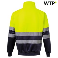 VL THOR LARGE, Dvobarvna majica s kapuco (300g/m²) iz poliestrskega flisa (100%), siva, 36149-207-4XL
